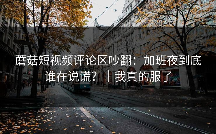 蘑菇短视频评论区吵翻：加班夜到底谁在说谎？｜我真的服了